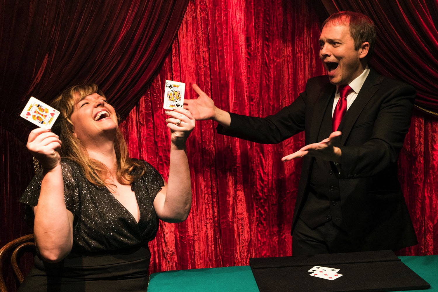 The French magician Boris Wild performing his close-up show at The Magic Castle in Hollywood